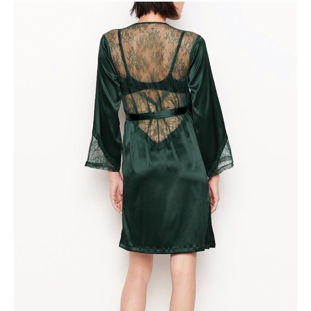 Victoria's Secret Green Lace Robe